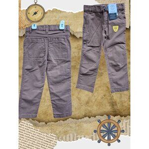Cat & Jack Boys Adjustable Waist Brown Khaki Pants Size 6 Durable Stretch Materi